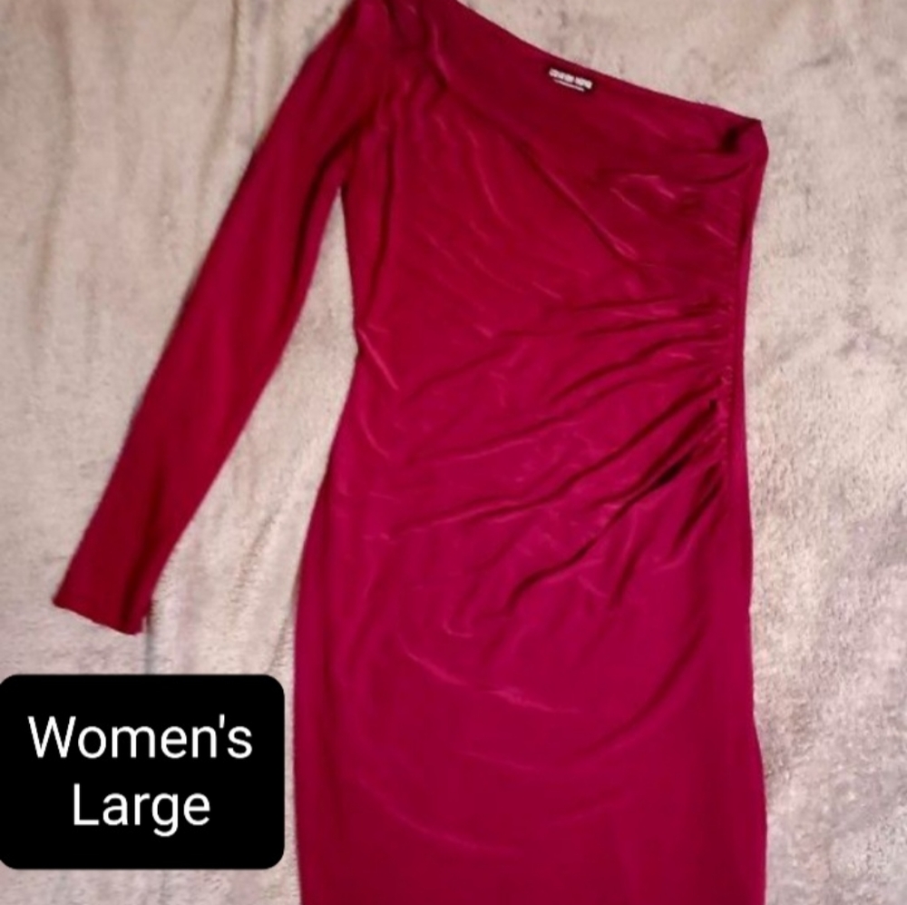 Burgundy Fashion Nova Dress size Large